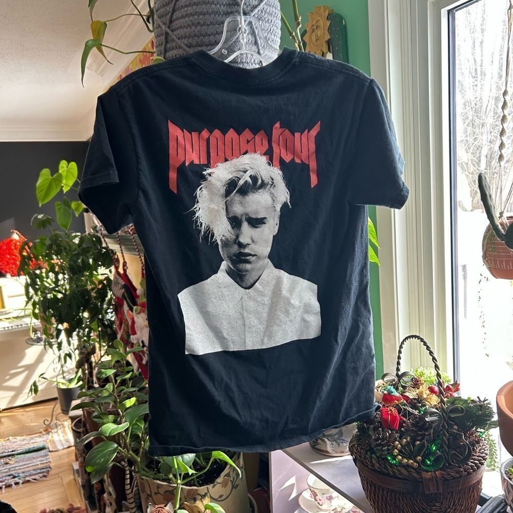 Justin Bieber Purpose Tour Forever T-Shirt Black Size Small Vintage Concert